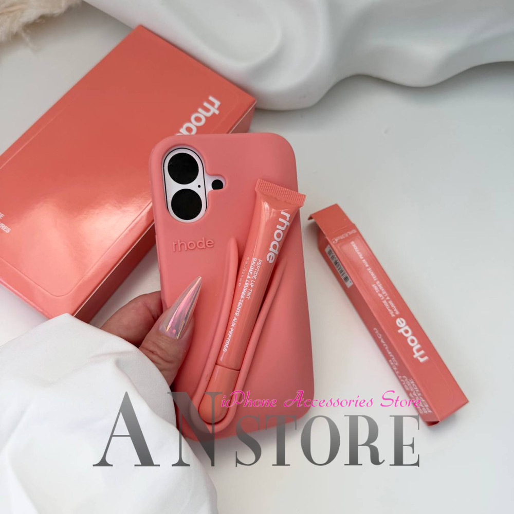 Летний чехол rhode Peach Pit на iPhone 16